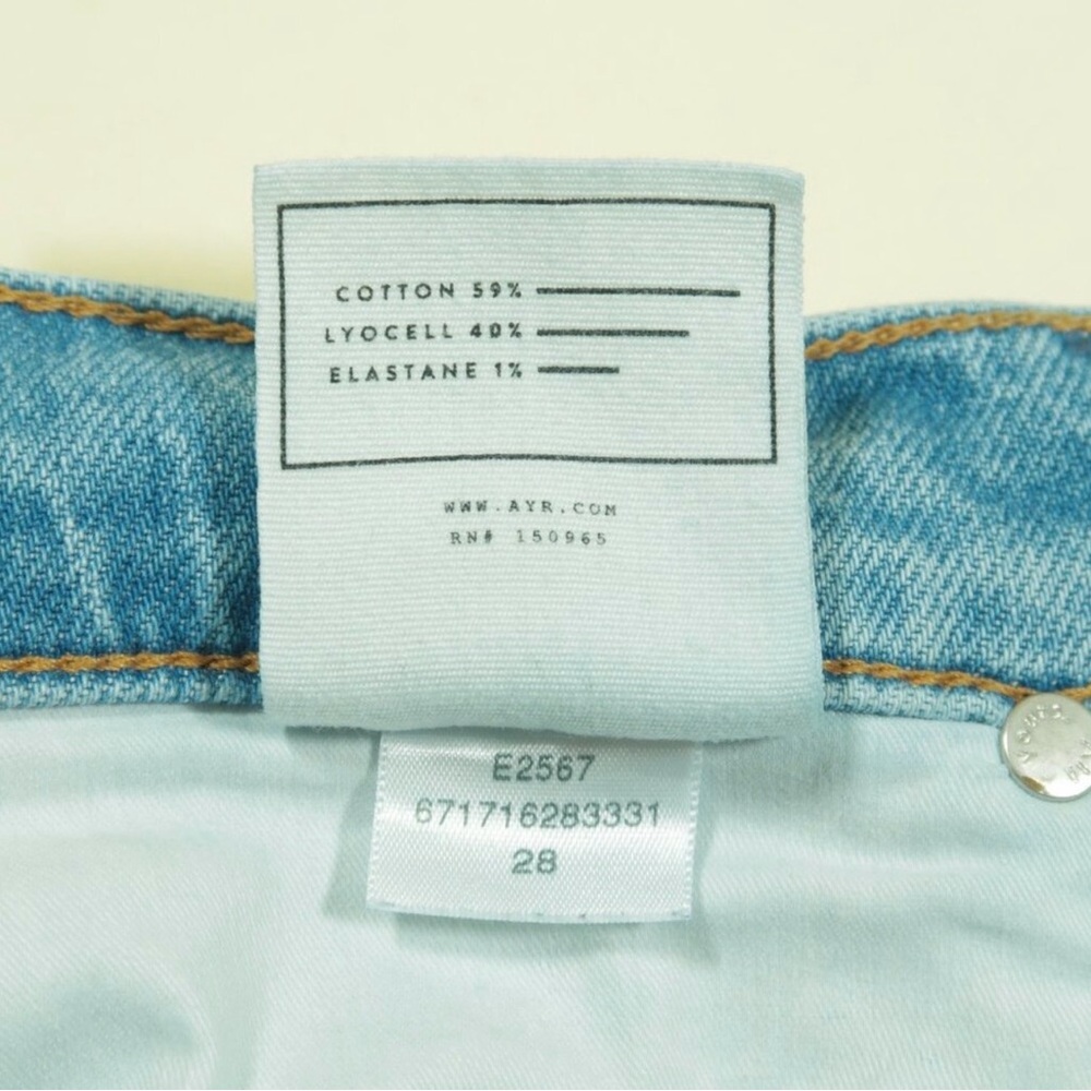 AYR The Roadie Straight Leg Jeans Womens 28 Blue Ghost Ranch Stretch Denim - Picture 5 of 10